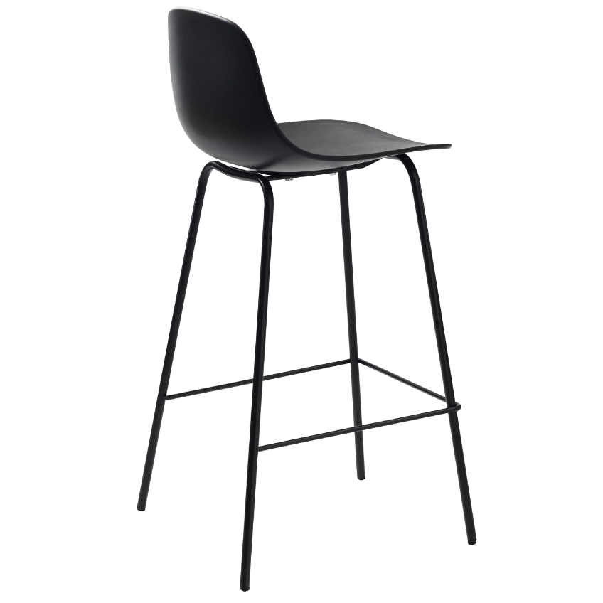Černá plastová barová židle Unique Furniture Whitby 67,5 cm