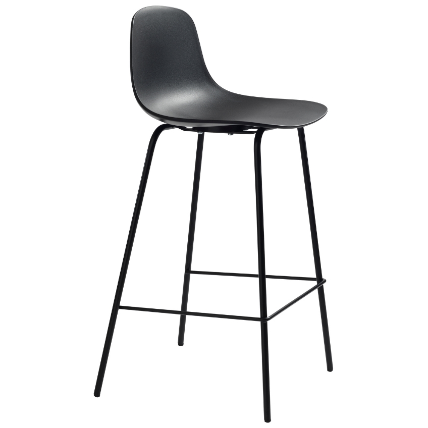 Černá plastová barová židle Unique Furniture Whitby 67,5 cm