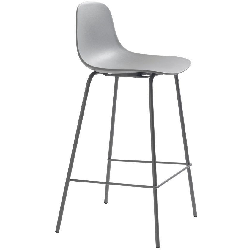 Šedá plastová barová židle Unique Furniture Whitby 67,5 cm