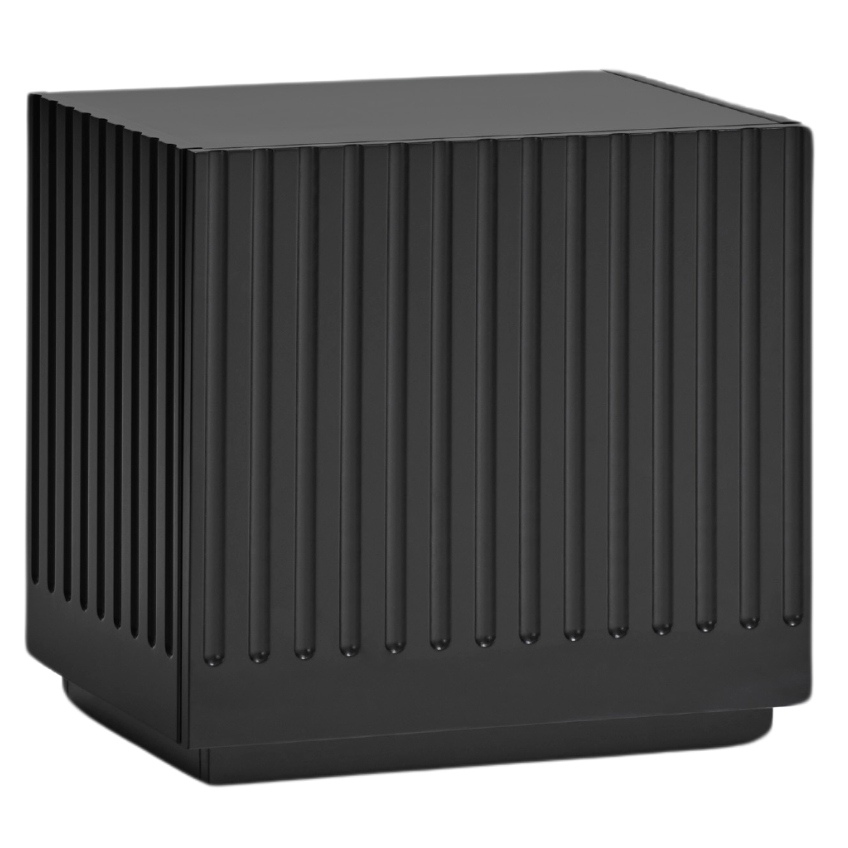 Čern&yacute; lakovan&yacute; nočn&iacute; stolek Teulat Doric 52 x 38 cm