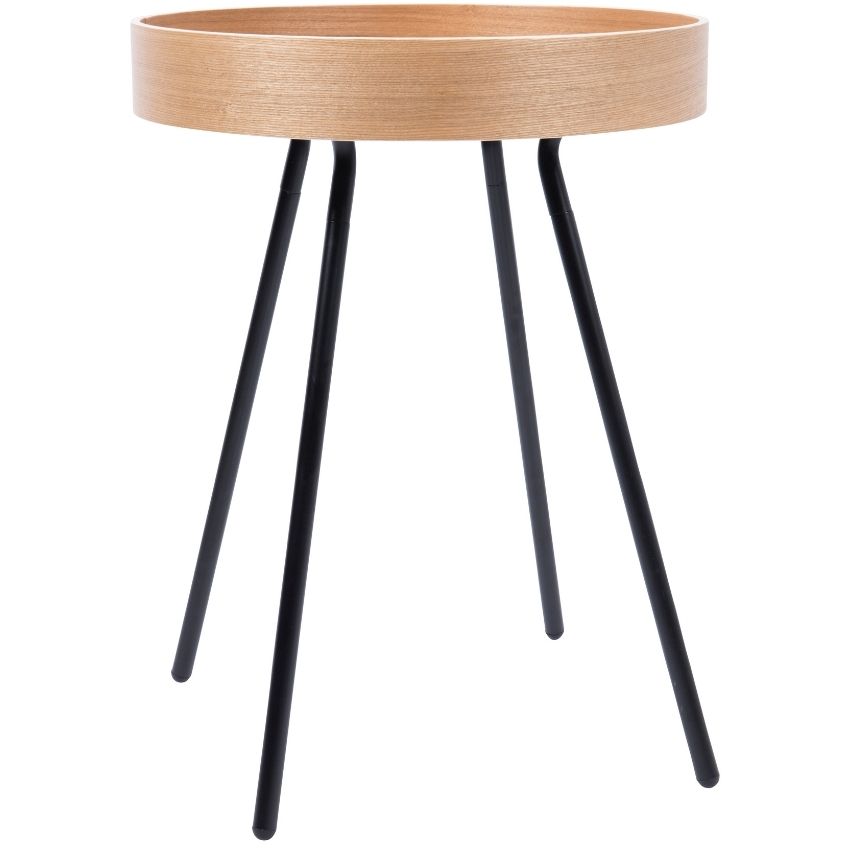 Dubový odkládací stolek ZUIVER OAK TRAY s odnímatelnou deskou 46,5 cm