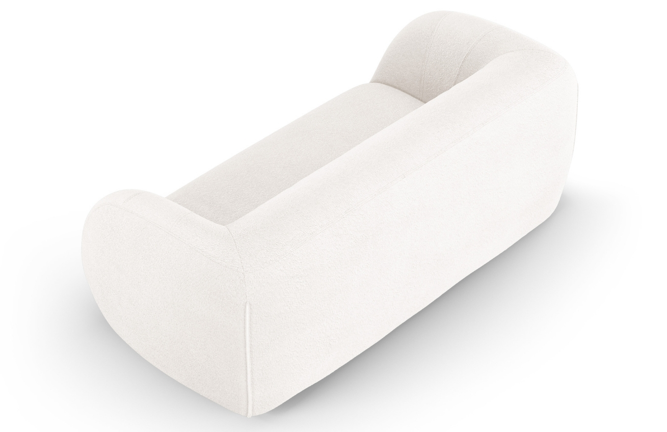 Bílá bouclé dvoumístná pohovka Cosmopolitan Design Essen 210 cm