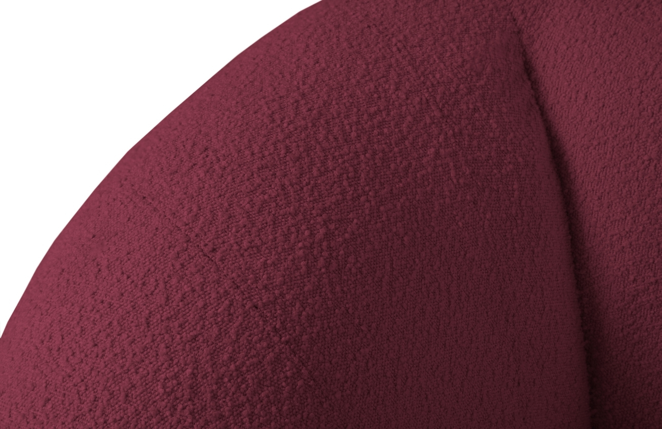 Bordová bouclé dvoumístná pohovka Cosmopolitan Design Essen 210 cm