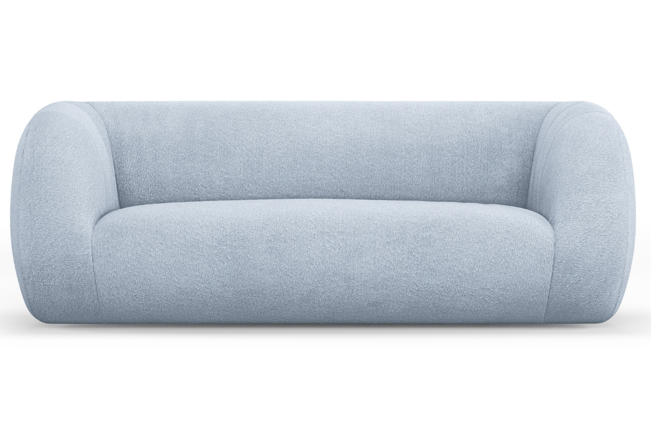 Světle modrá bouclé dvoumístná pohovka Cosmopolitan Design Essen 210 cm
