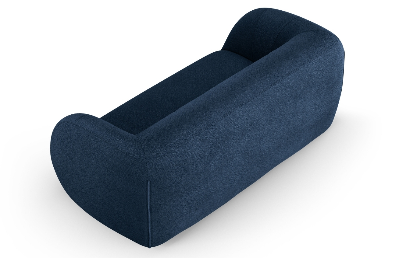 Modrá bouclé dvoumístná pohovka Cosmopolitan Design Essen 210 cm