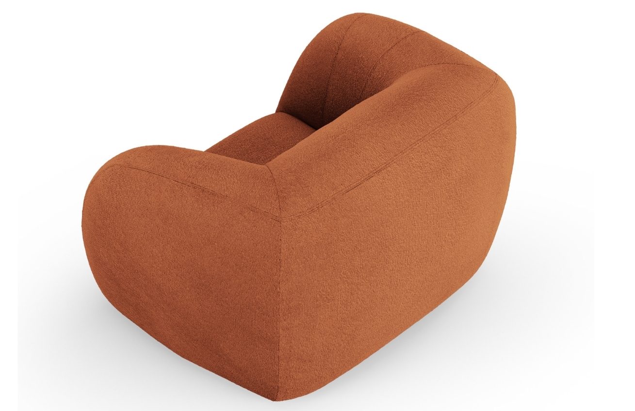 Hnědé bouclé křeslo Cosmopolitan Design Essen