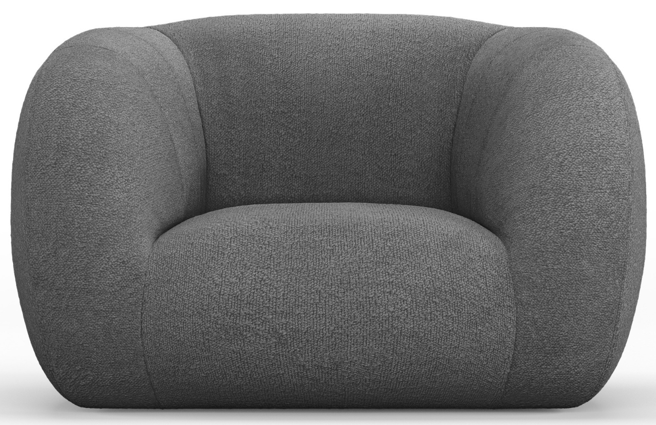 Šedé bouclé křeslo Cosmopolitan Design Essen