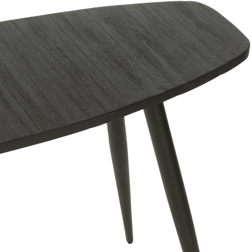 Černý dřevěný toaletní stolek J-line Takke 120 x 40 cm