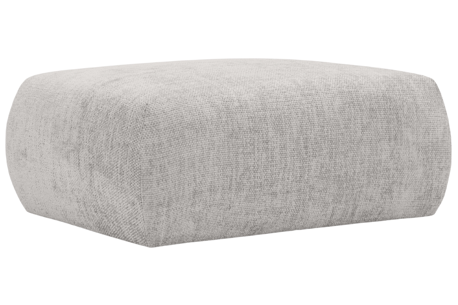 Světle &scaron;ed&aacute; čalouněn&aacute; podnožka Cosmopolitan Design Matera 88 x 68 cm