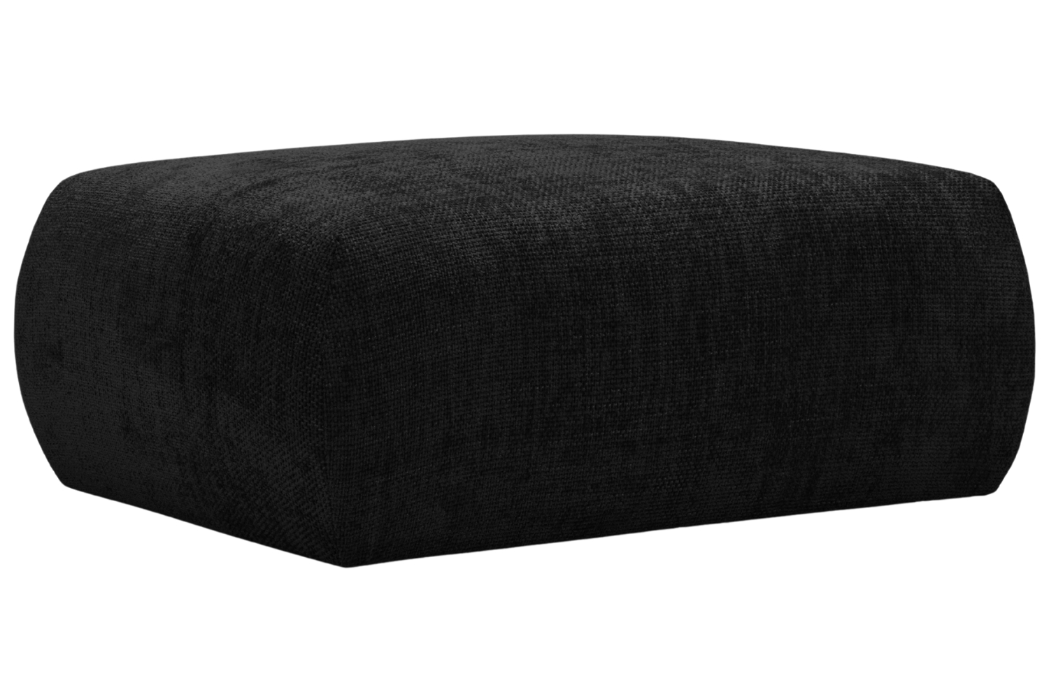 Čern&aacute; čalouněn&aacute; podnožka Cosmopolitan Design Matera 88 x 68 cm