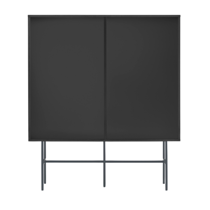 Antracitově šedá lakovaná komoda Teulat Nube 140 x 120 cm