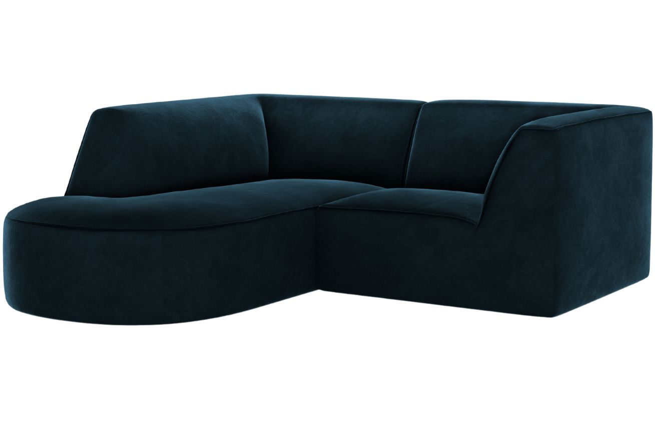 CXL by Christian Lacroix Modrá sametová rohová pohovka CXL Charles 186 cm, levá