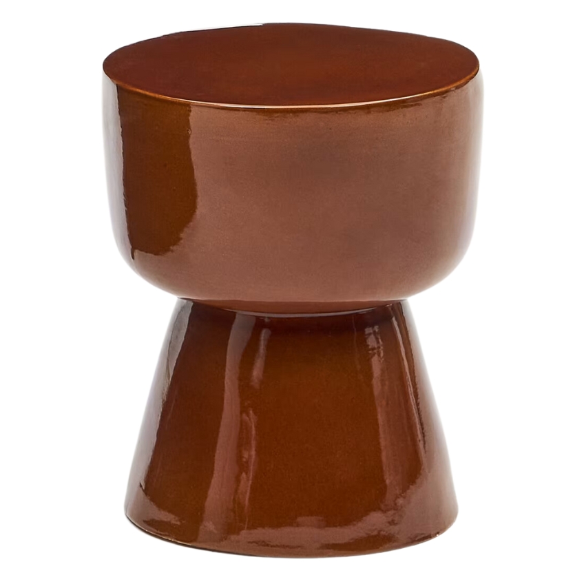 Terakotově červen&yacute; zahradn&iacute; stolek Kave Home Mesquida 36 cm