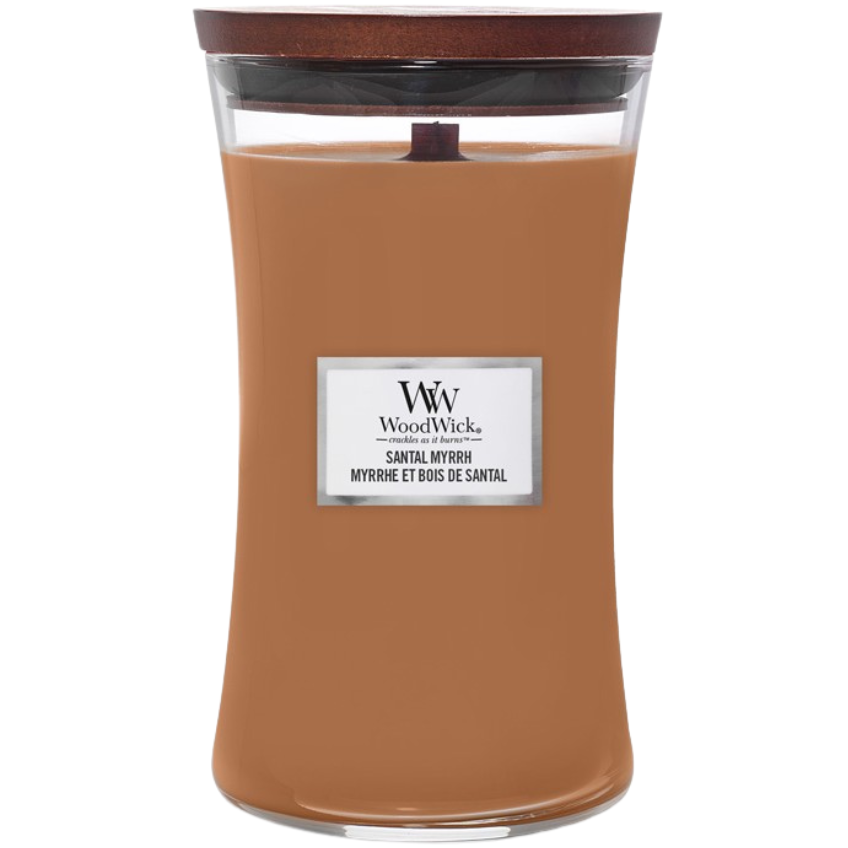 WoodWick Velká vonná svíčka WoodWick, Santal Myrrh