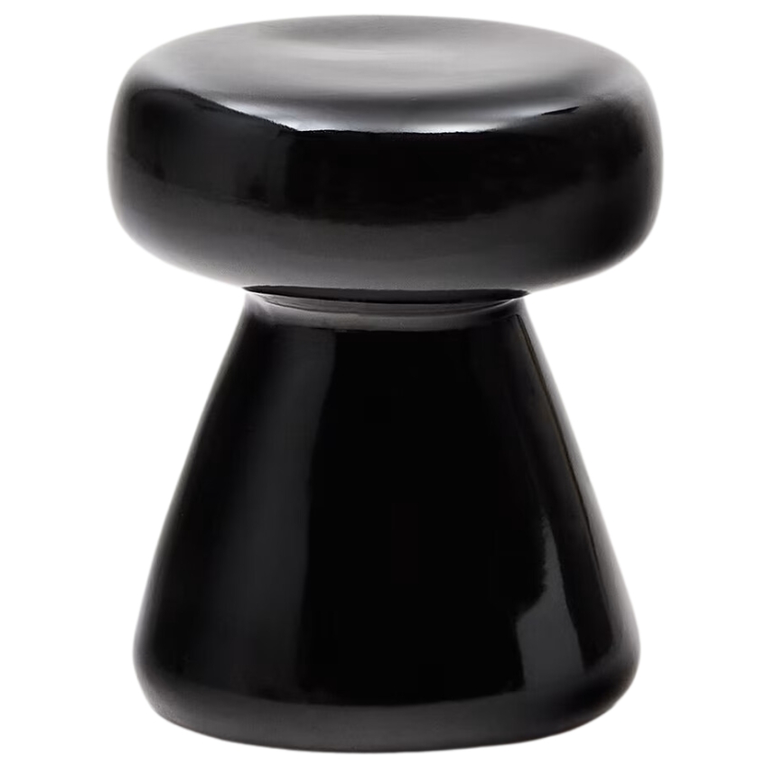 Čern&yacute; cementov&yacute; zahradn&iacute; stolek Kave Home Manya 38 cm