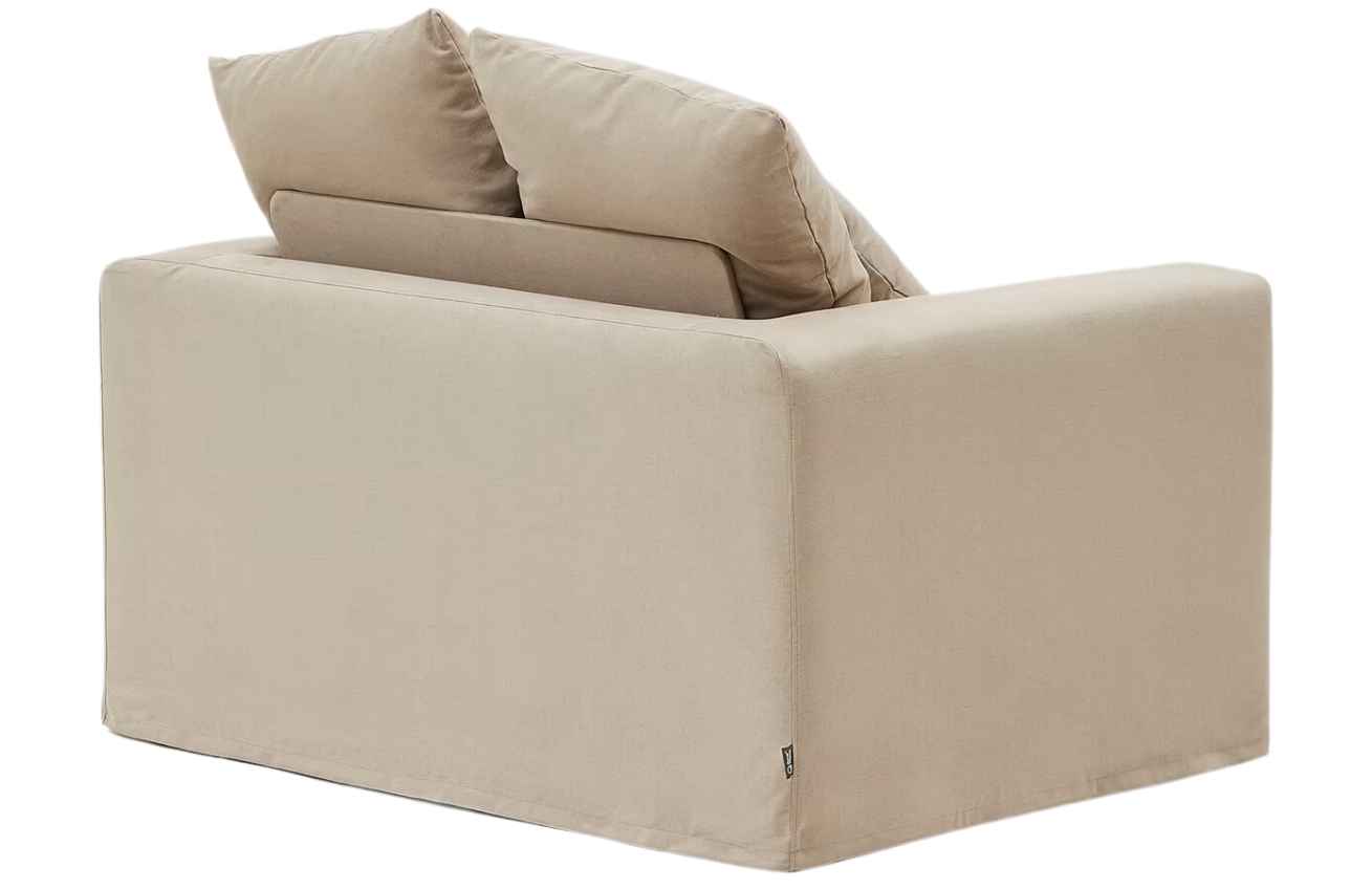 Béžové čalouněné křeslo Kave Home Nora 140 cm