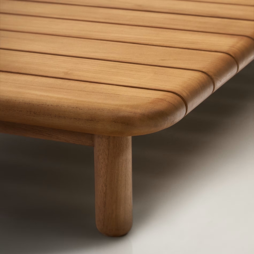 Teakový zahradní stolek Kave Home Turqueta 140 x 70 cm