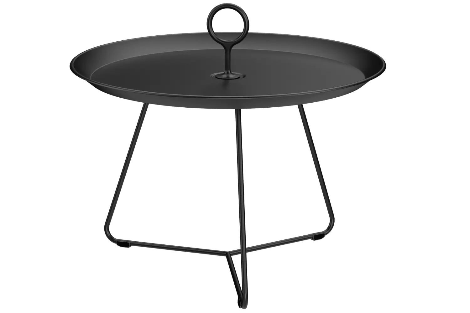 Čern&yacute; kovov&yacute; konferenčn&iacute; stolek HOUE Eyelet 57,5 cm