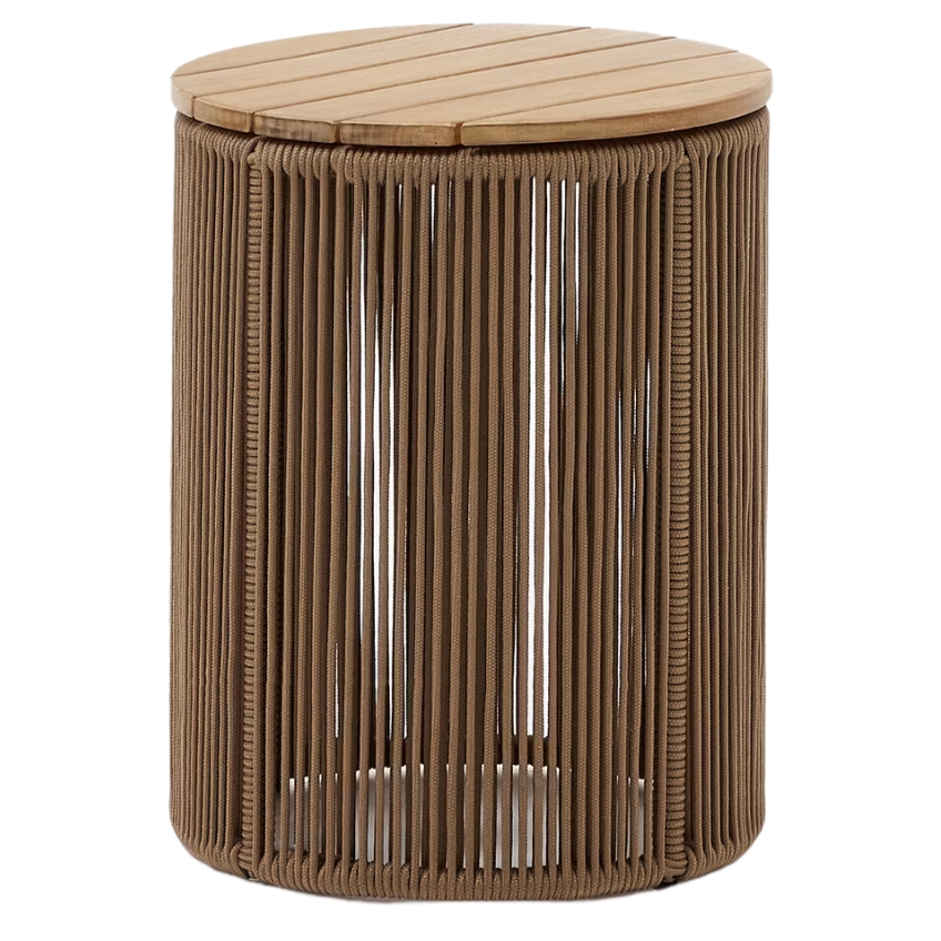 B&eacute;žov&yacute; zahradn&iacute; stolek Kave Home Dandara 40 cm