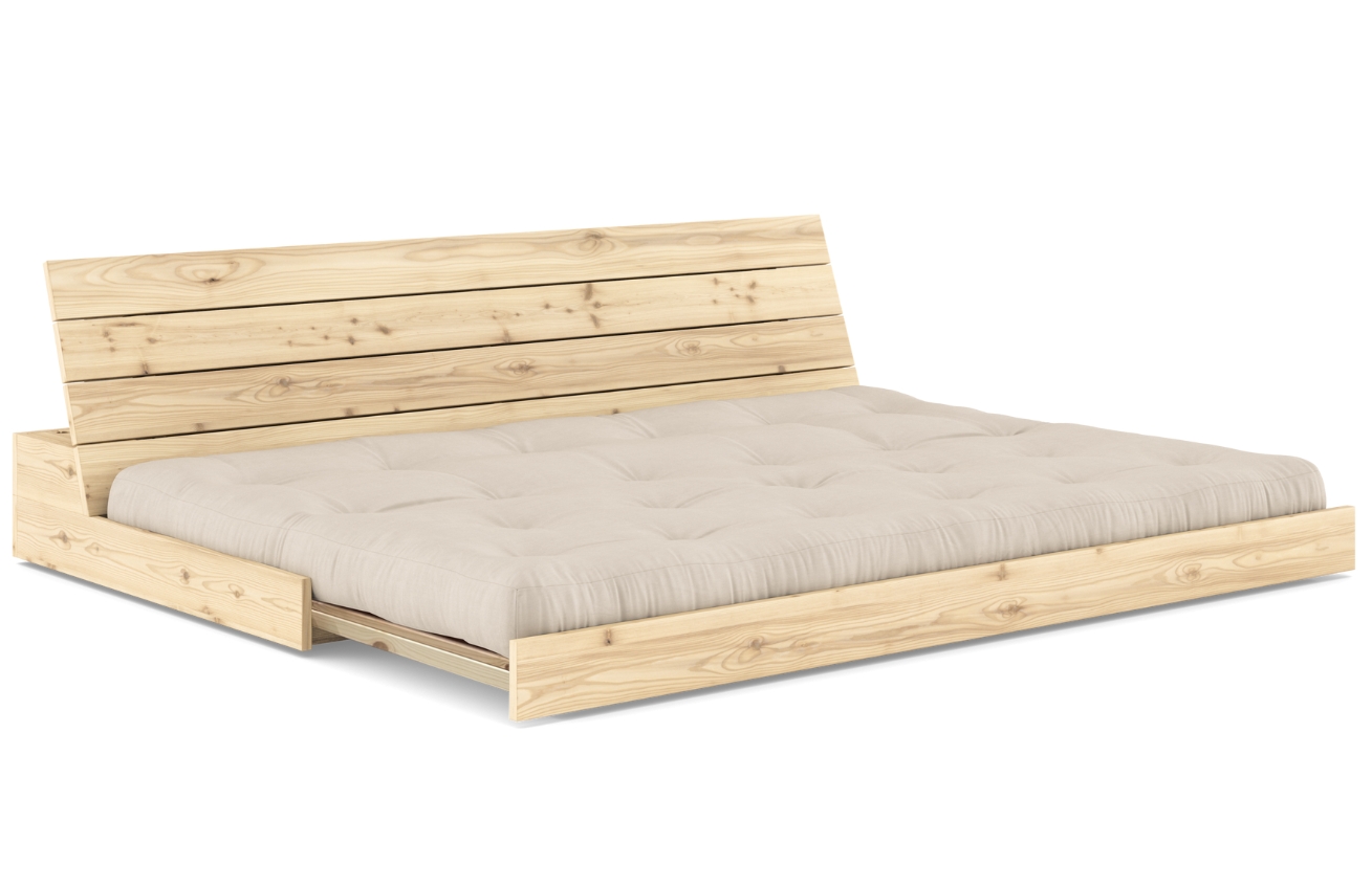 Béžová dvoumístná rozkládací pohovka Karup Design Base 196 cm