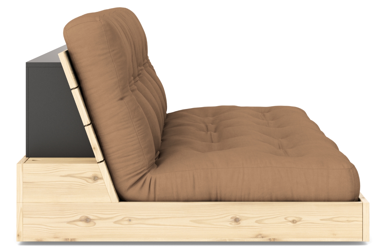 Světle hnědá dvoumístná rozkládací pohovka Karup Design Base 196 cm