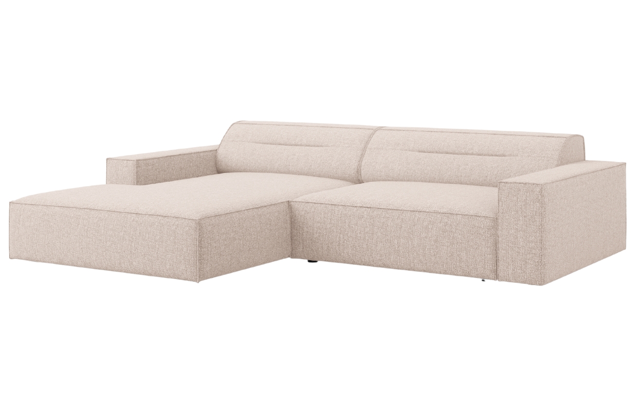 Béžová čalouněná rohová pohovka Windsor & Co Lupus 224 cm, levá