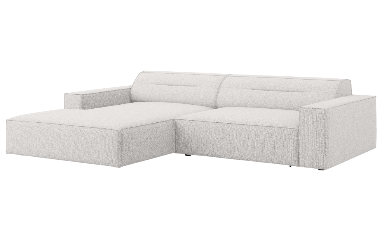 Světle šedá čalouněná rohová pohovka Windsor & Co Lupus 224 cm, levá