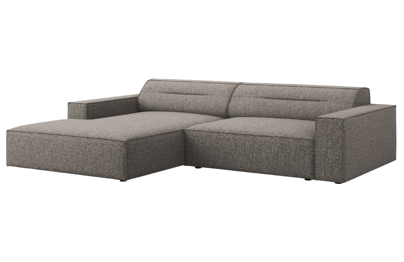 Šedá čalouněná rohová pohovka Windsor & Co Lupus 224 cm, levá