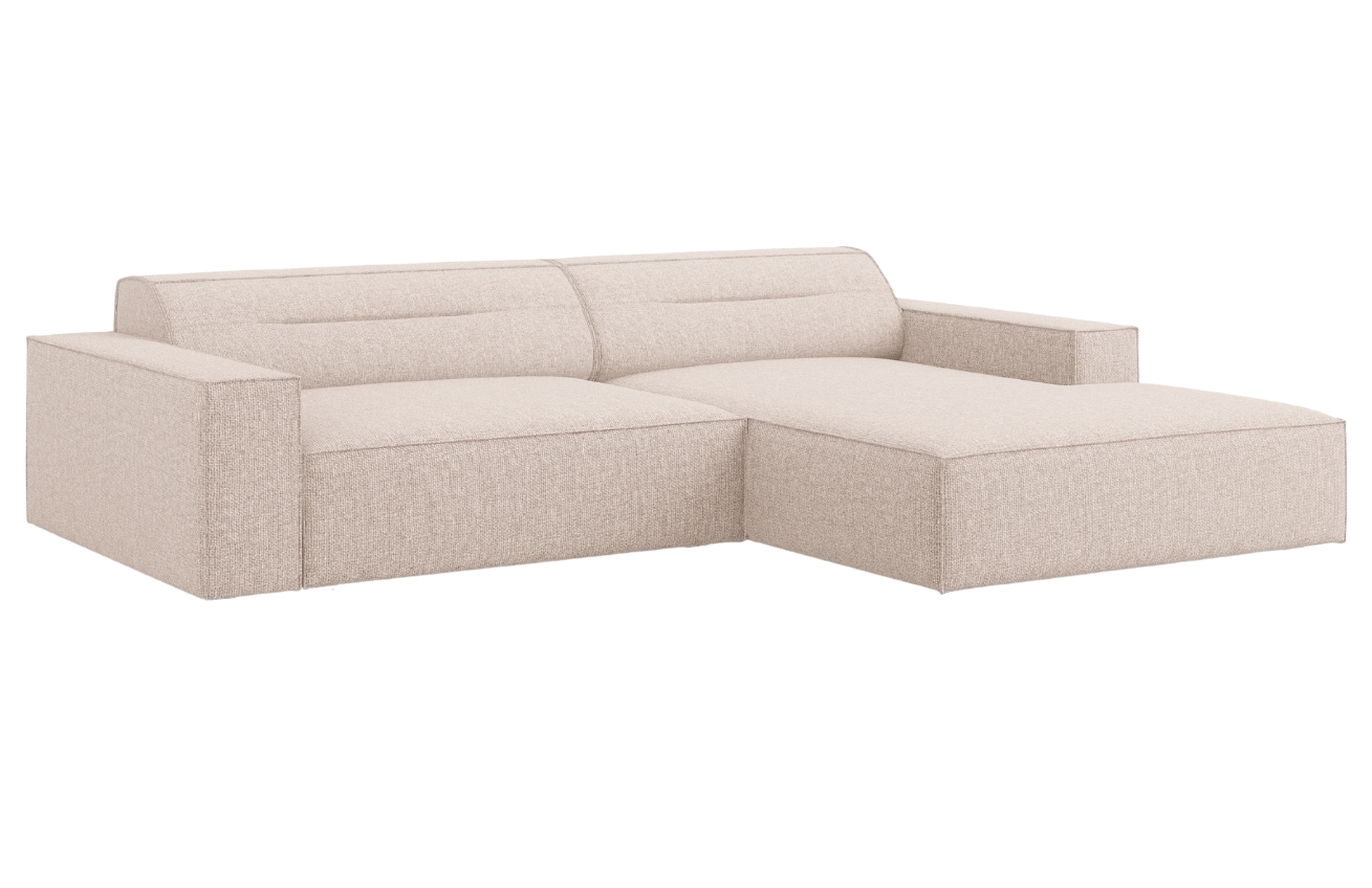 Béžová čalouněná rohová pohovka Windsor & Co Lupus 224 cm, pravá