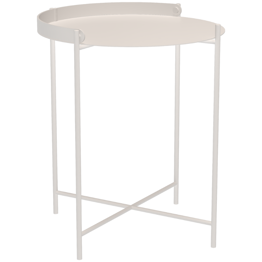 Bílý kovový zahradní odkládací stolek HOUE Edge 46,5 cm