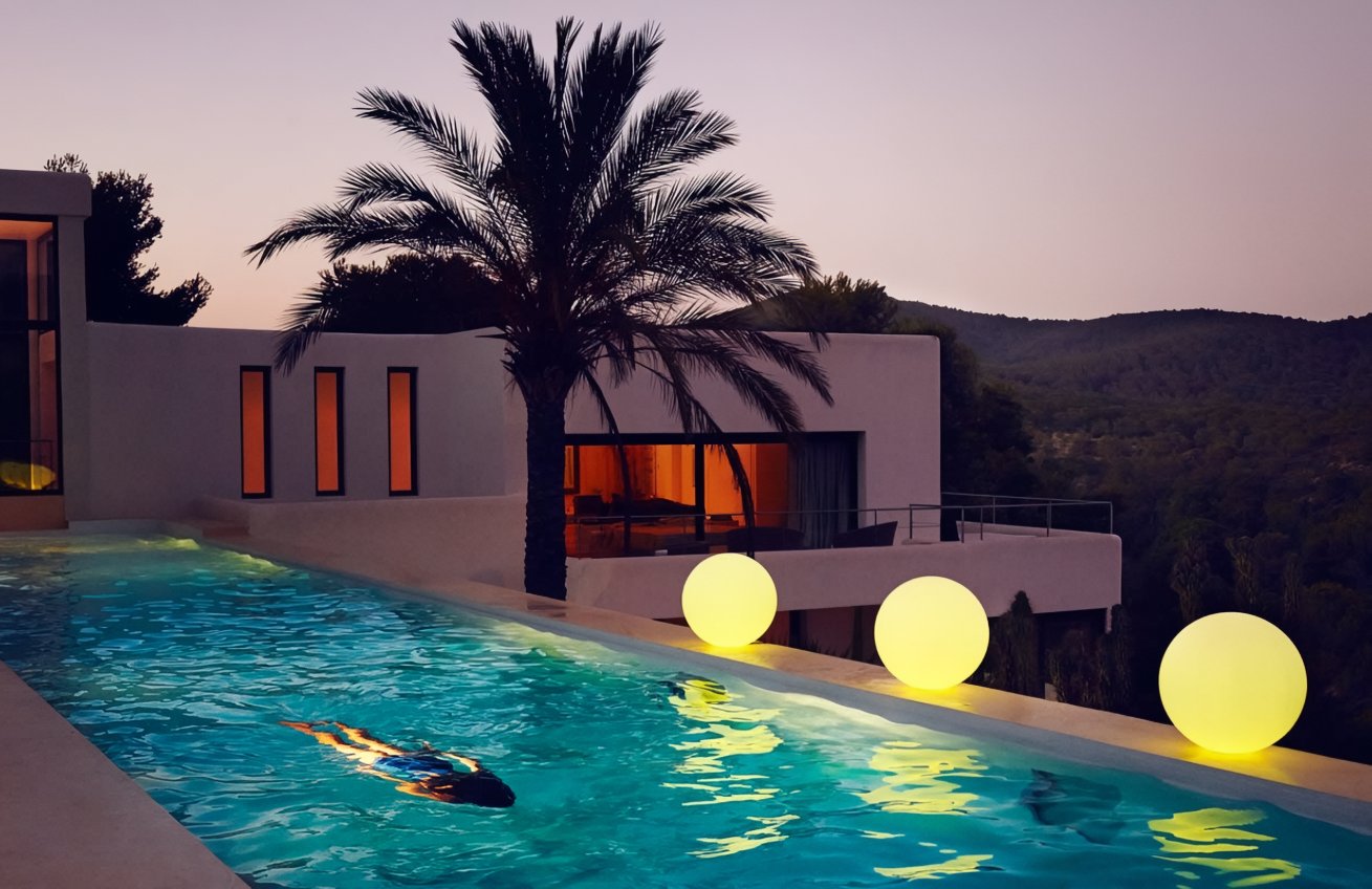 VONDOM Bílé venkovní LED světlo BUBBLES 30 cm