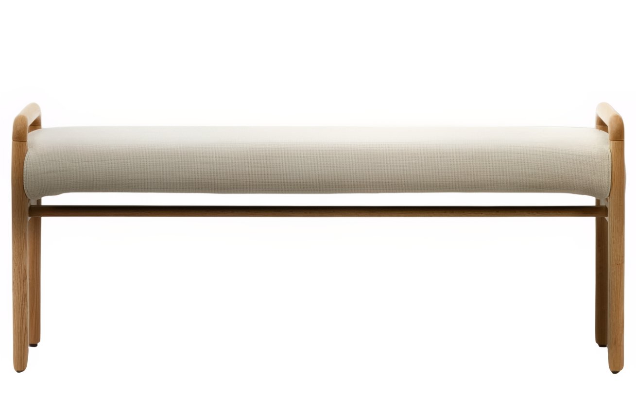 Dubová lavice Kave Home Macaret 120 cm