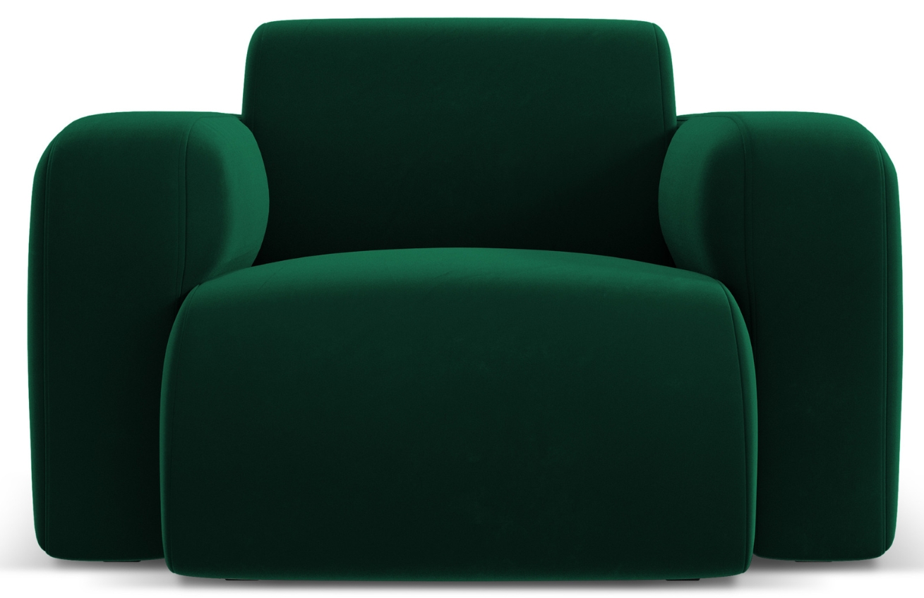 Lahvově zelené sametové křeslo Windsor & Co Lola