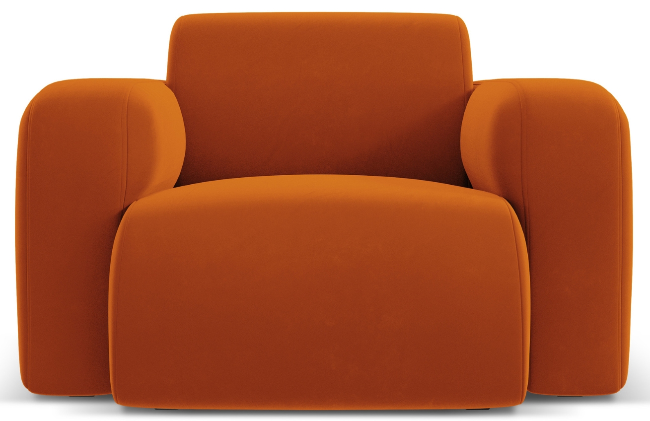 Terakotově červené sametové křeslo Windsor & Co Lola