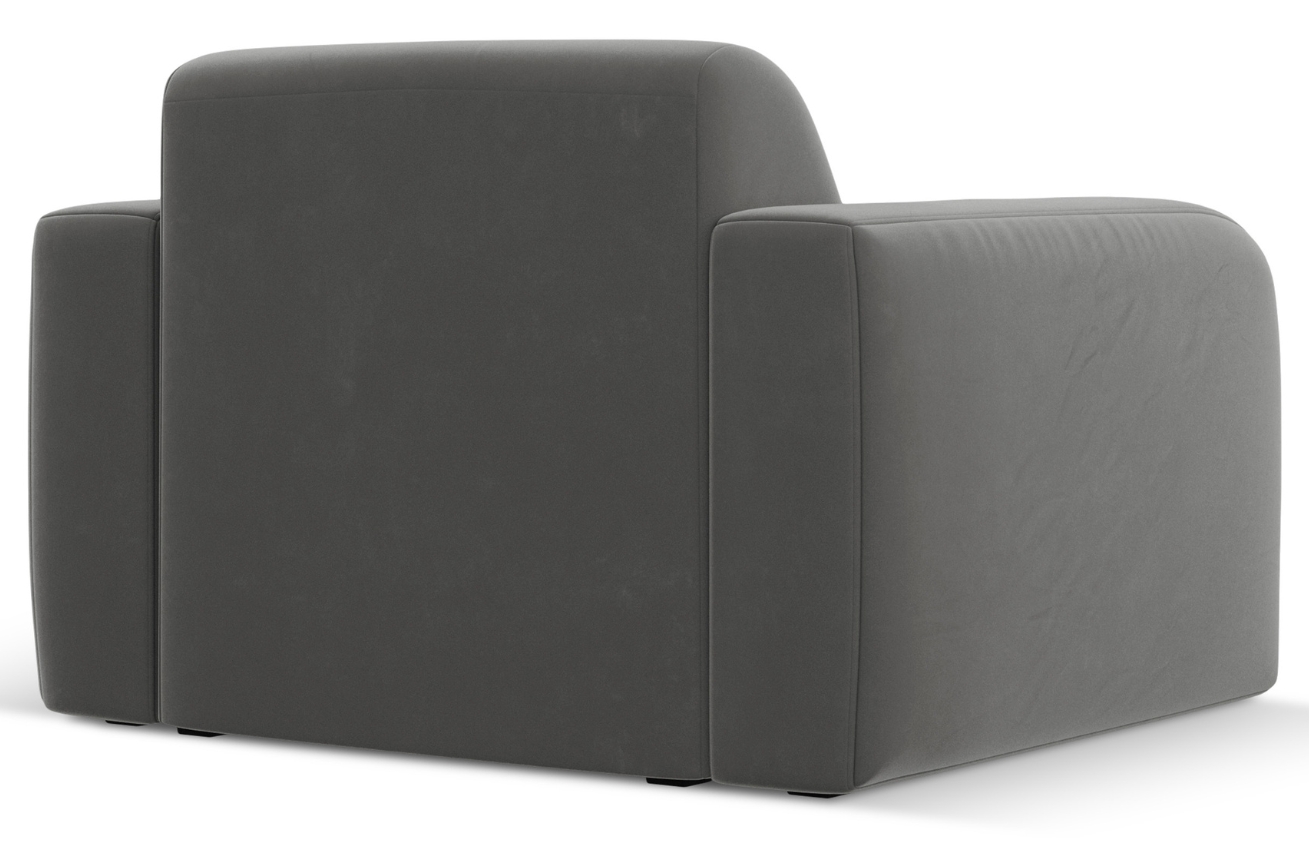 Šedé sametové křeslo Windsor & Co Lola