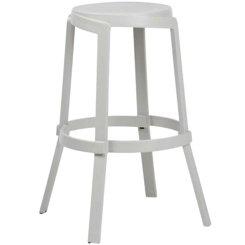 Nardi Bílá plastová zahradní barová židle Stack Maxi 76,5 cm