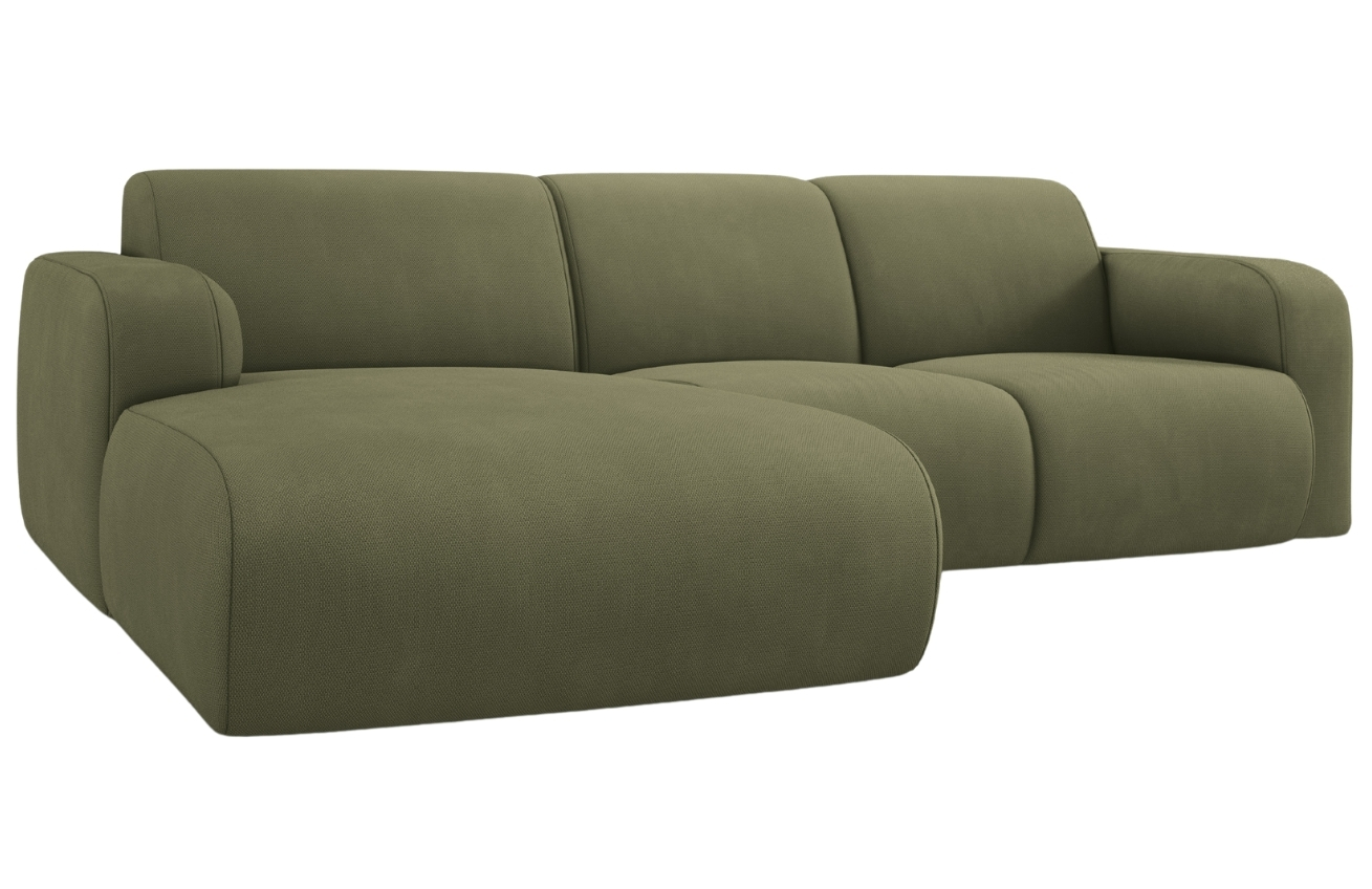 Světle zelená čalouněná rohová pohovka Windsor & Co Lola 250 cm, levá
