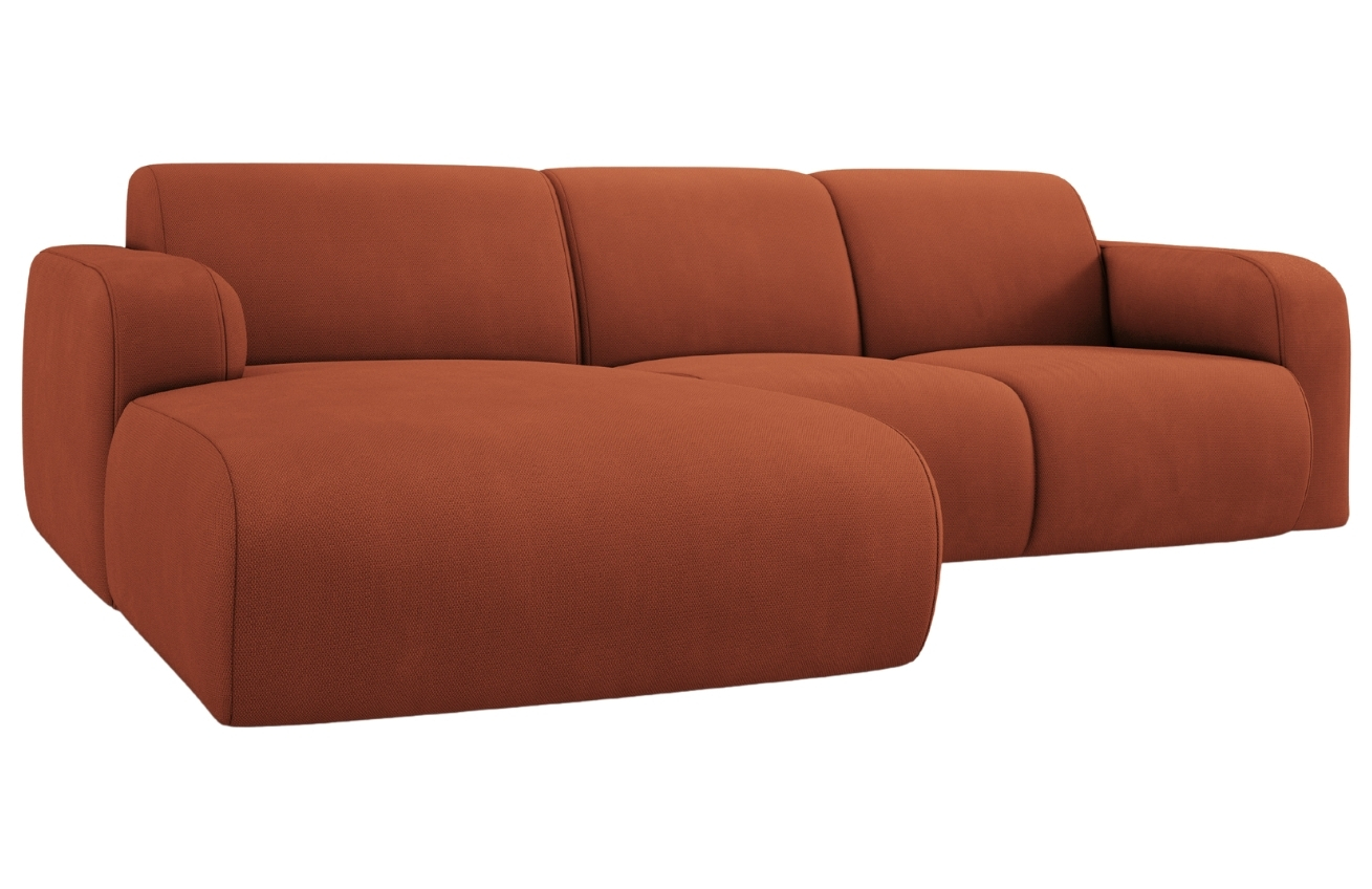 Oranžová čalouněná rohová pohovka Windsor & Co Lola 250 cm, levá