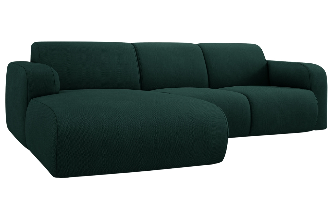 Lahvově zelená čalouněná rohová pohovka Windsor & Co Lola 250 cm, levá