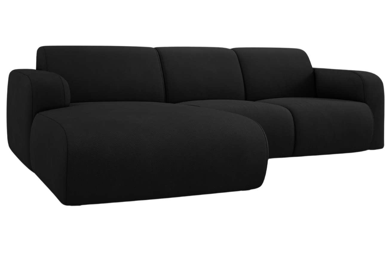 Černá čalouněná rohová pohovka Windsor & Co Lola 250 cm, levá