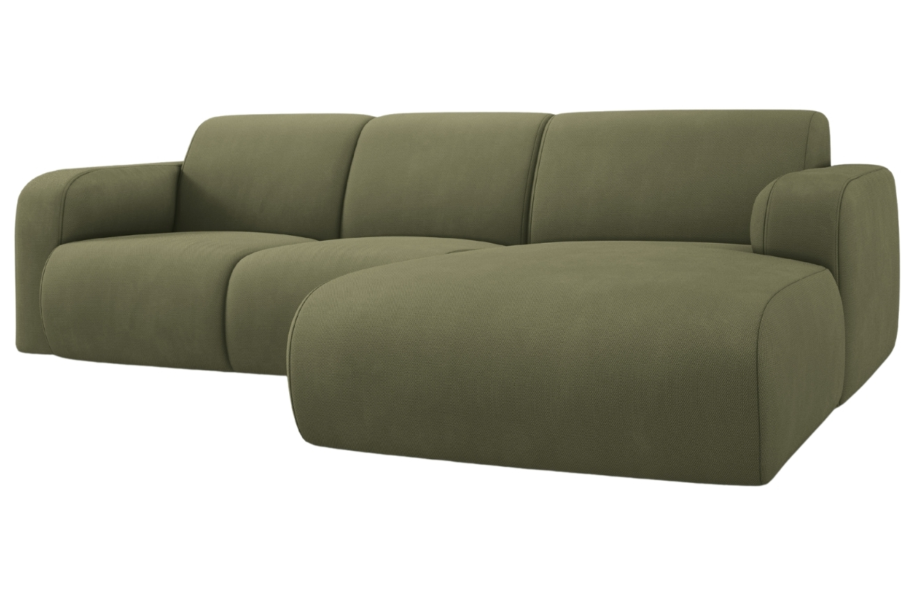 Světle zelená čalouněná rohová pohovka Windsor & Co Lola 250 cm, pravá