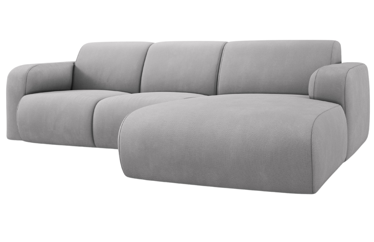 Světle šedá čalouněná rohová pohovka Windsor & Co Lola 250 cm, pravá