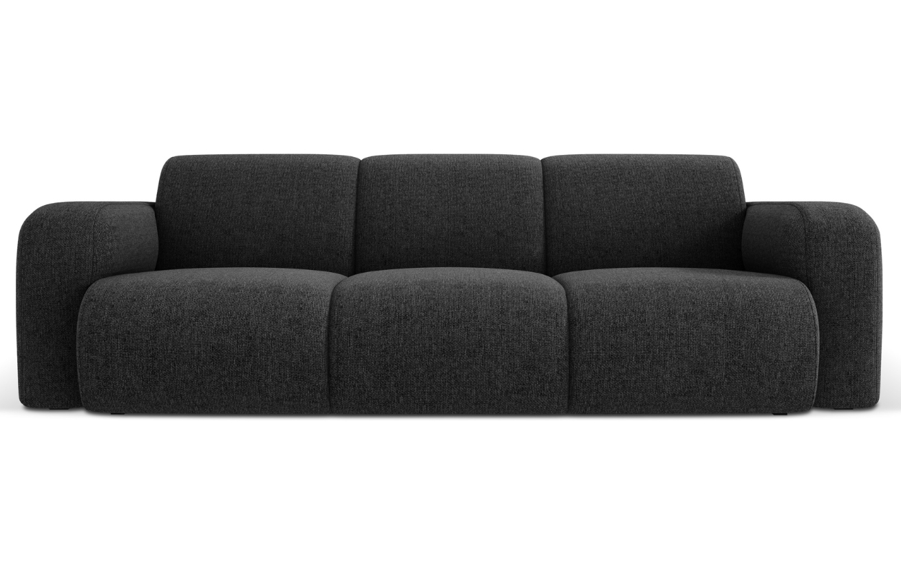 Černá čalouněná třímístná pohovka Windsor & Co Lola II. 235 cm