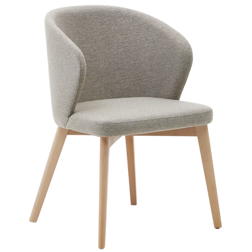 Hněd&aacute; čalouněn&aacute; j&iacute;deln&iacute; židle Kave Home Darice