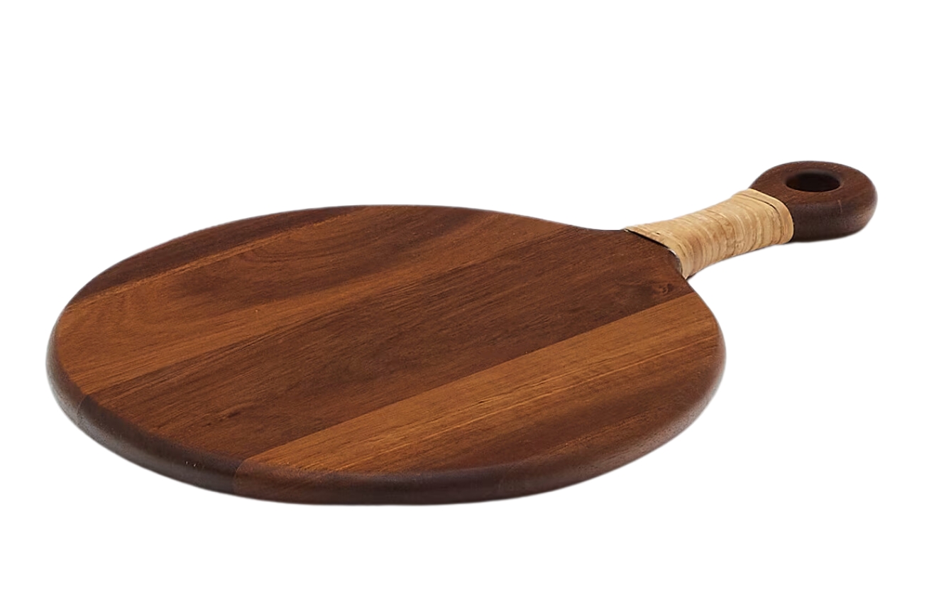 Hnědé dřevěné servírovací prkénko Kave Home Sardis 37,3 cm