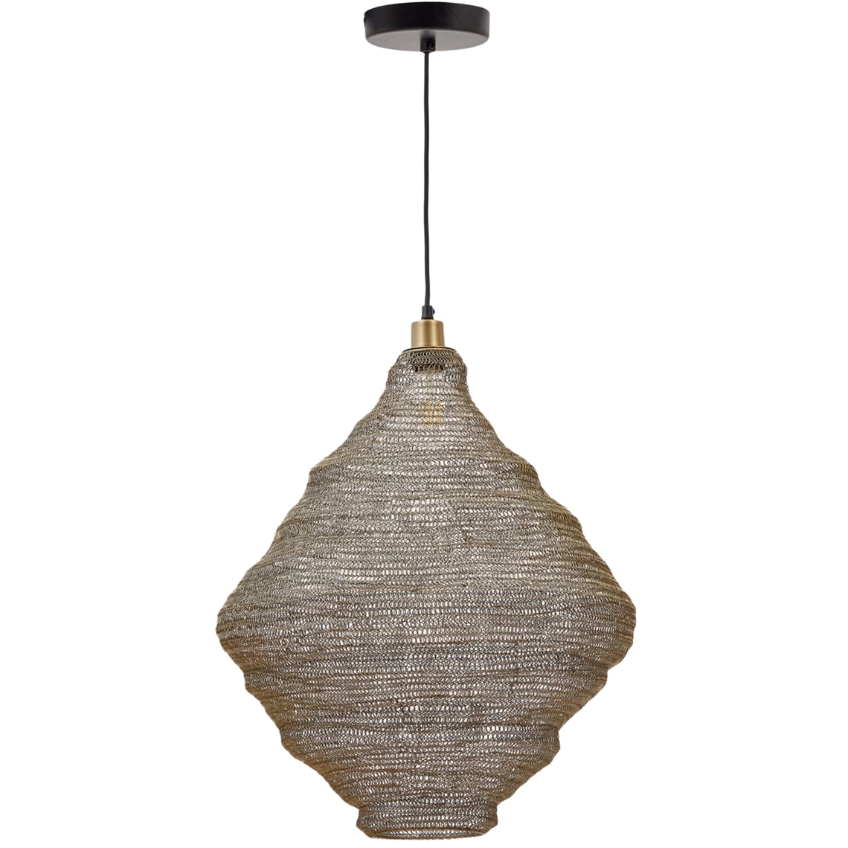 Zlaté kovové závěsné světlo Kave Home Sarraco 48,5 cm