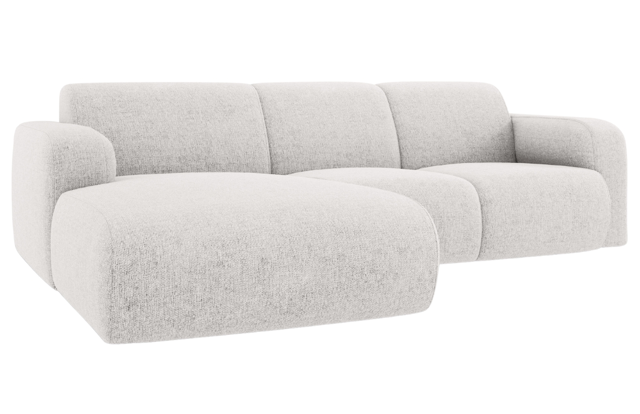 Světle šedá čalouněná rohová pohovka Windsor & Co Lola II. 250 cm, levá