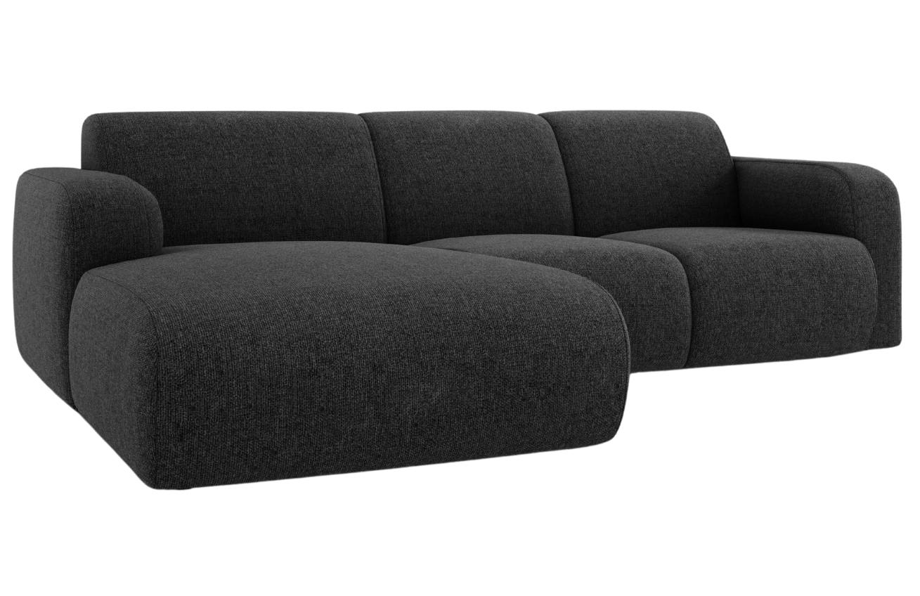 Černá čalouněná rohová pohovka Windsor & Co Lola II. 250 cm, levá