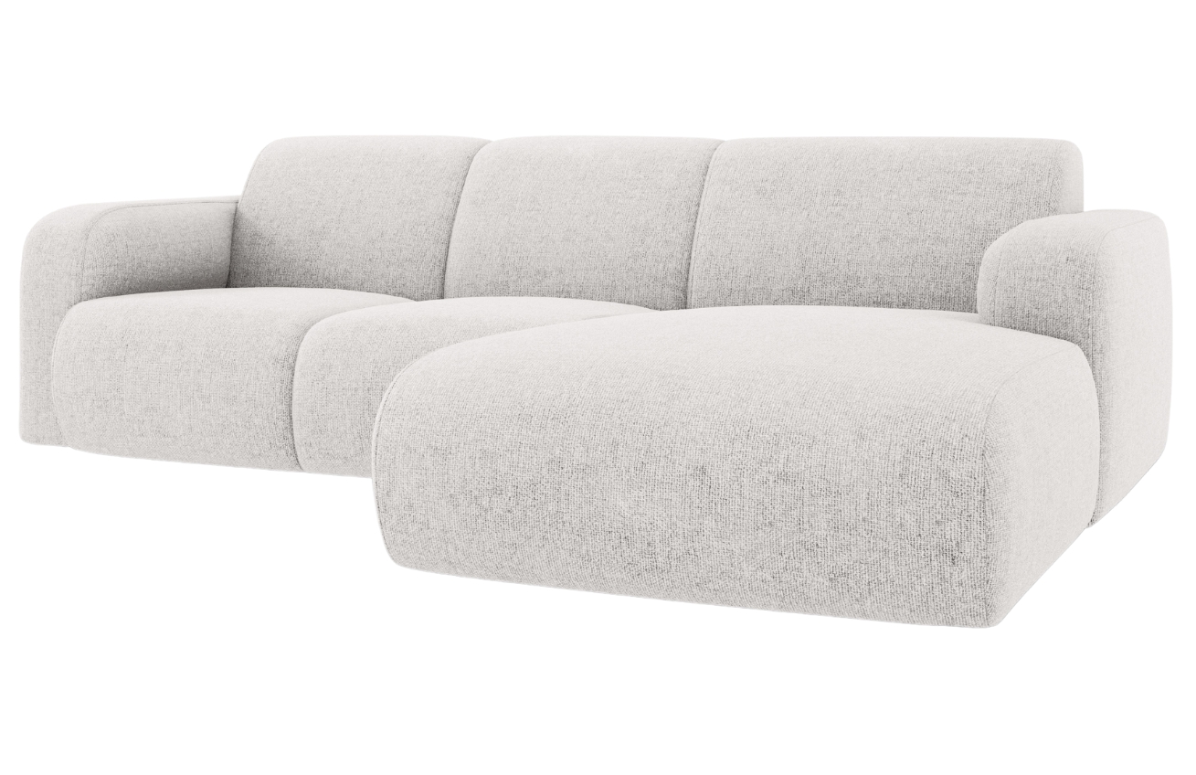 Světle šedá čalouněná rohová pohovka Windsor & Co Lola II. 250 cm, pravá