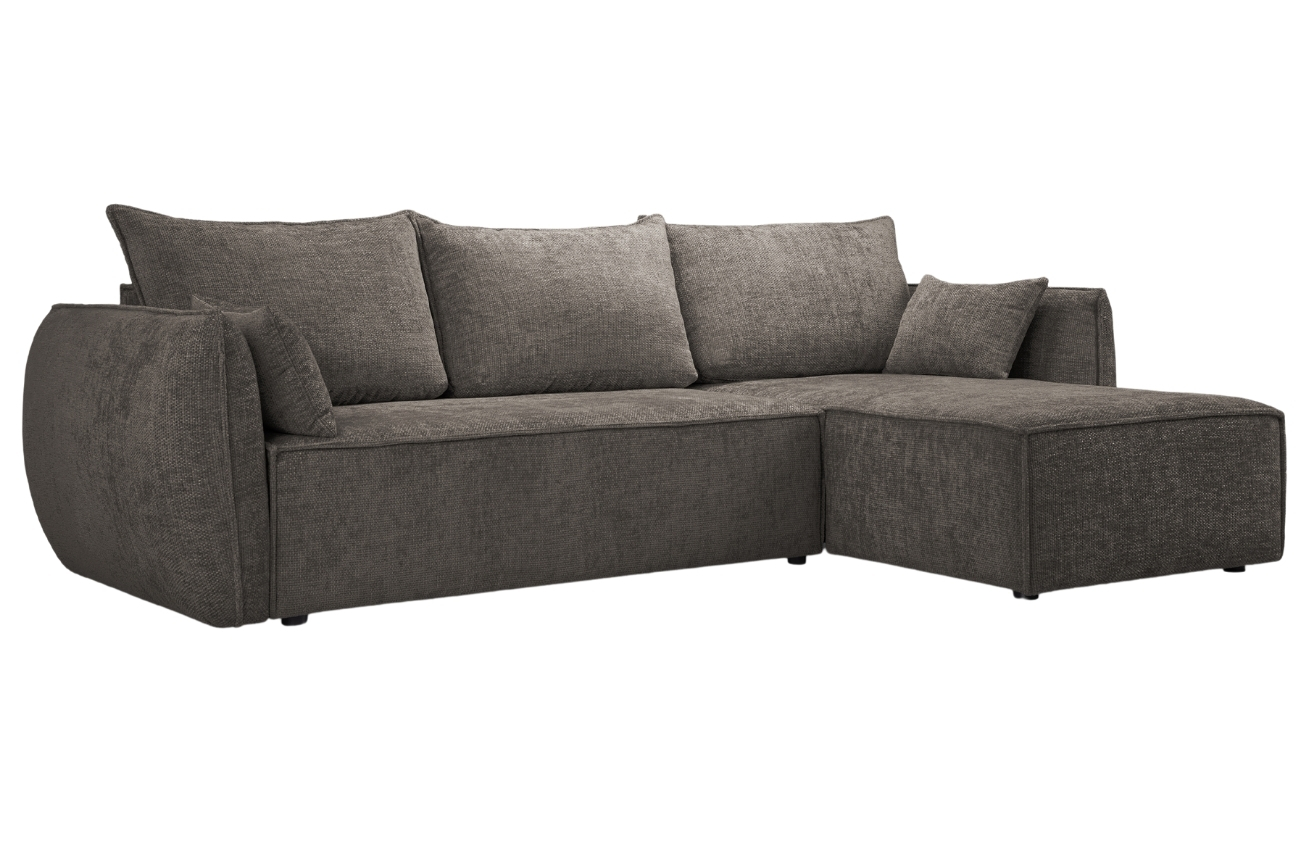 Šedá čalouněná rohová rozkládací pohovka Windsor & Co Eris 252 cm, pravá